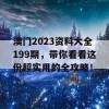 澳门2023资料大全199期，带你看看这份超实用的全攻略！