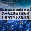 你知道黑马官网上最火的十大品牌都有哪些吗？黑马官网十大品牌真不错！