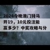 2024今晚澳门特马开19，10元投注能赢多少？中奖攻略与分析