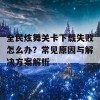 全民炫舞关卡下载失败怎么办？常见原因与解决方案解析