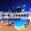 2024年最靠谱的一码一肖，让你稳稳抓住机会100%精准！