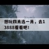 想玩四肖选一肖，去13888看看吧！