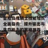 冒险岛魂骑士技能加点全面指南：提升输出与生存能力的策略推荐