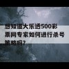 想知道大乐透500彩票网专家如何进行杀号策略吗？