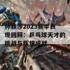 孙颖莎2023赛季表现回顾：乒乓球天才的挑战与辉煌成就