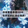 快来看看香港2024年开奖的红波日期表！