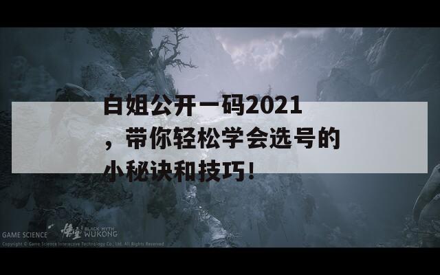 白姐公开一码2021，带你轻松学会选号的小秘诀和技巧！