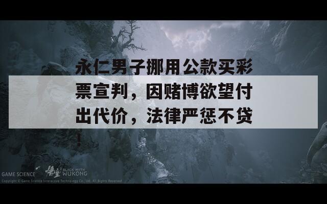 永仁男子挪用公款买彩票宣判，因赌博欲望付出代价，法律严惩不贷！