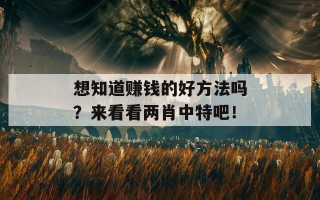 想知道赚钱的好方法吗？来看看两肖中特吧！