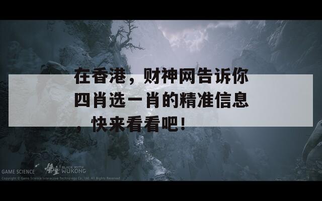 在香港，财神网告诉你四肖选一肖的精准信息，快来看看吧！