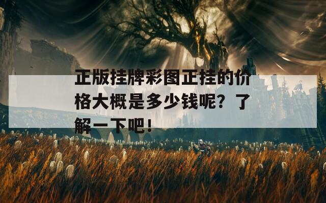 正版挂牌彩图正挂的价格大概是多少钱呢？了解一下吧！