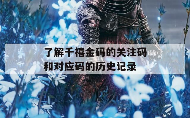 了解千禧金码的关注码和对应码的历史记录