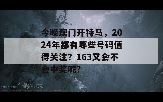 今晚澳门开特马，2024年都有哪些号码值得关注？163又会不会中奖呢？