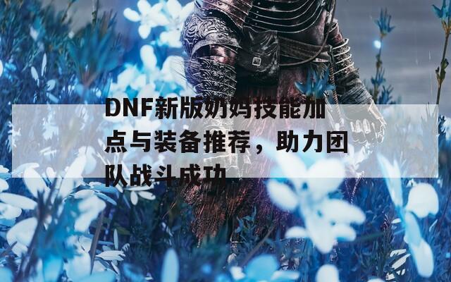 DNF新版奶妈技能加点与装备推荐，助力团队战斗成功