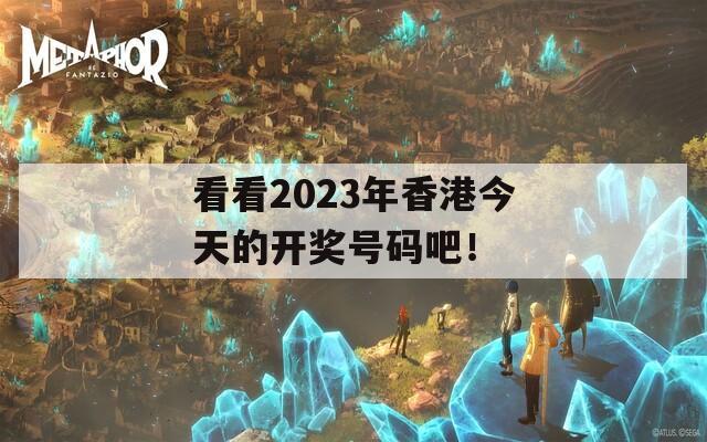 看看2023年香港今天的开奖号码吧！