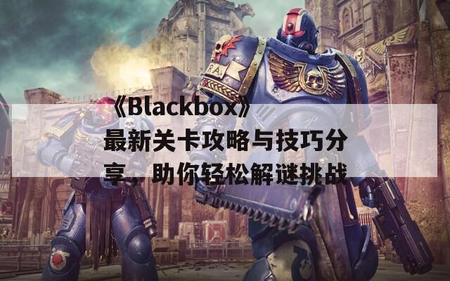 《Blackbox》最新关卡攻略与技巧分享，助你轻松解谜挑战