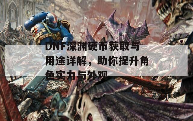 DNF深渊硬币获取与用途详解，助你提升角色实力与外观