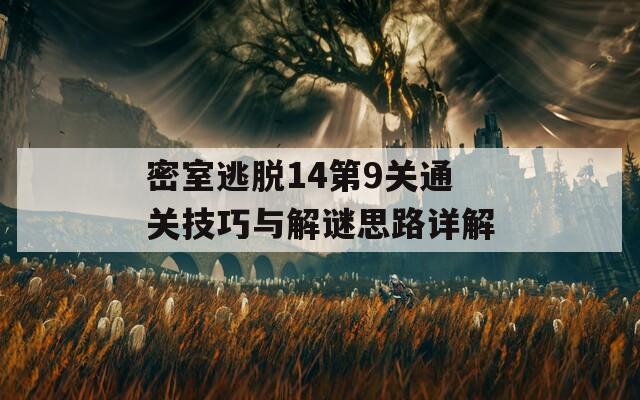 密室逃脱14第9关通关技巧与解谜思路详解