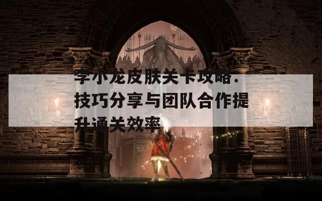 李小龙皮肤关卡攻略：技巧分享与团队合作提升通关效率