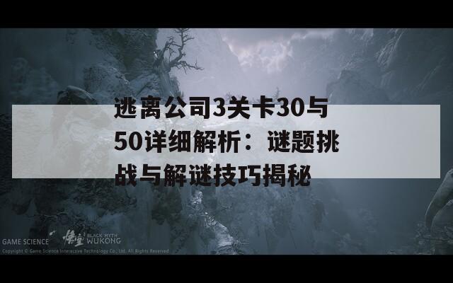 逃离公司3关卡30与50详细解析：谜题挑战与解谜技巧揭秘