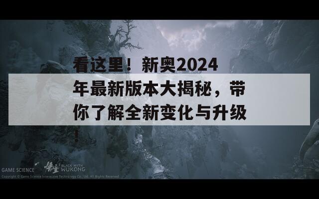 看这里！新奥2024年最新版本大揭秘，带你了解全新变化与升级！